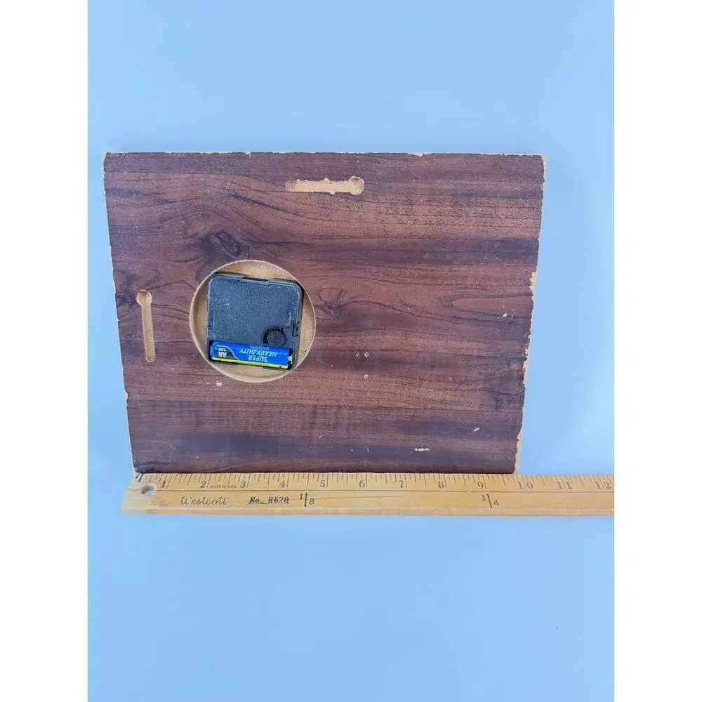 Vintage Nolan Ryan Baseball Card Wall Clock Texas Rangers Quartz Works Wood